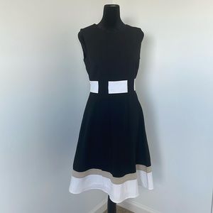 Calvin Klein Black and White Sleeveless Dress Size 2